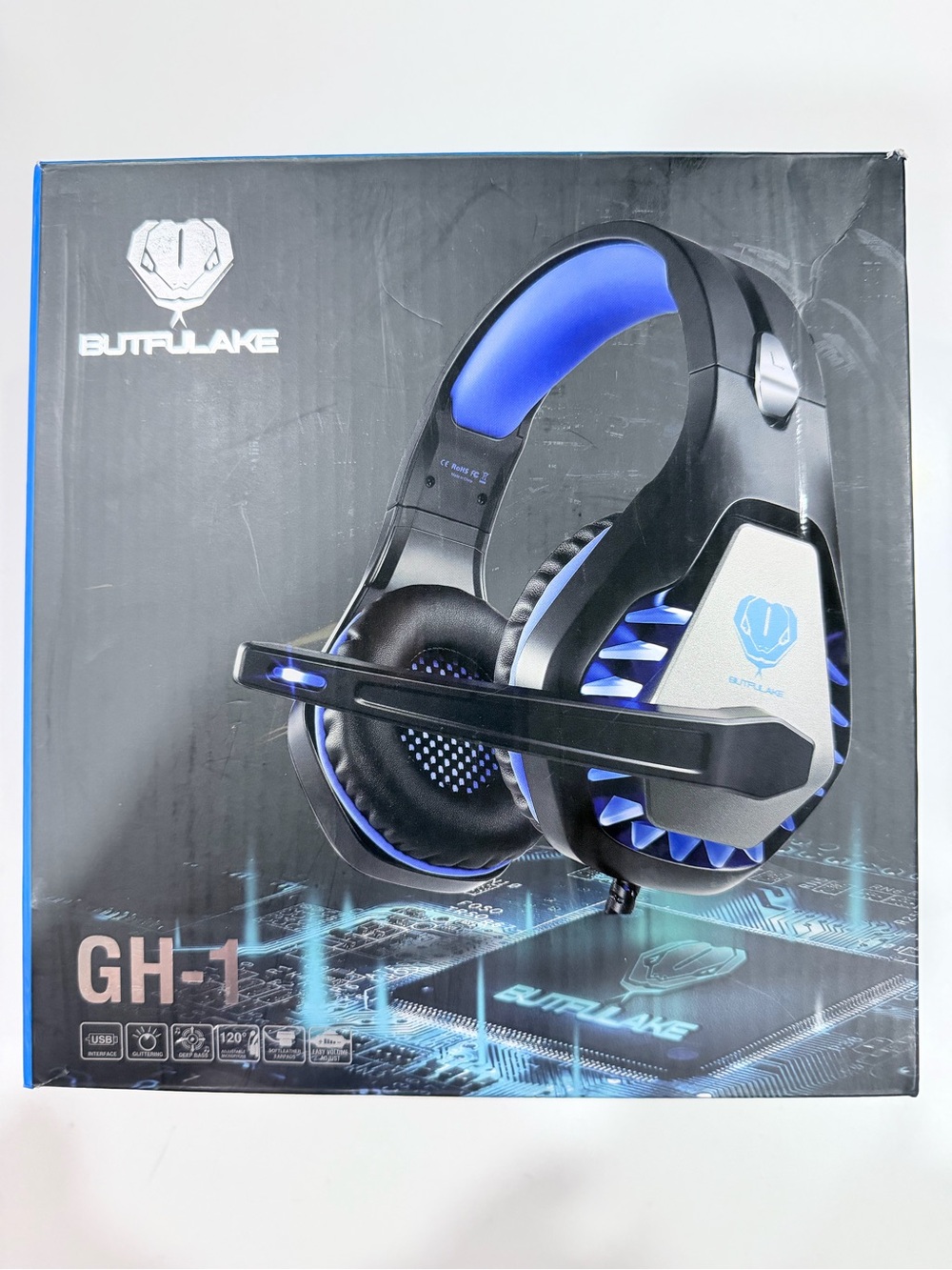 BUTFULAKE GH-1 Gaming Headset in Black and Blue